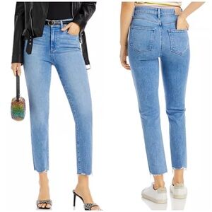 Paige Women’s Cindy Crop jeans High rise jeans Straight leg Light Wash Size 28